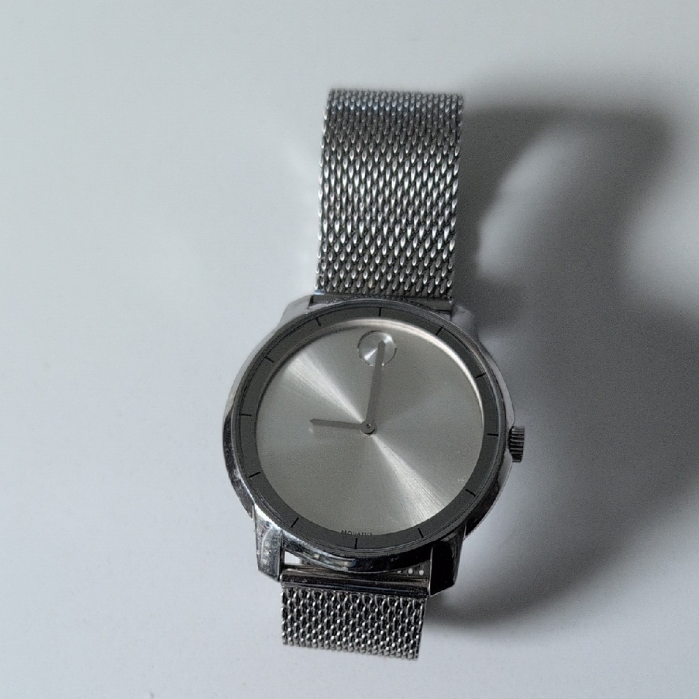 Movado Silver Tone Mesh Watch